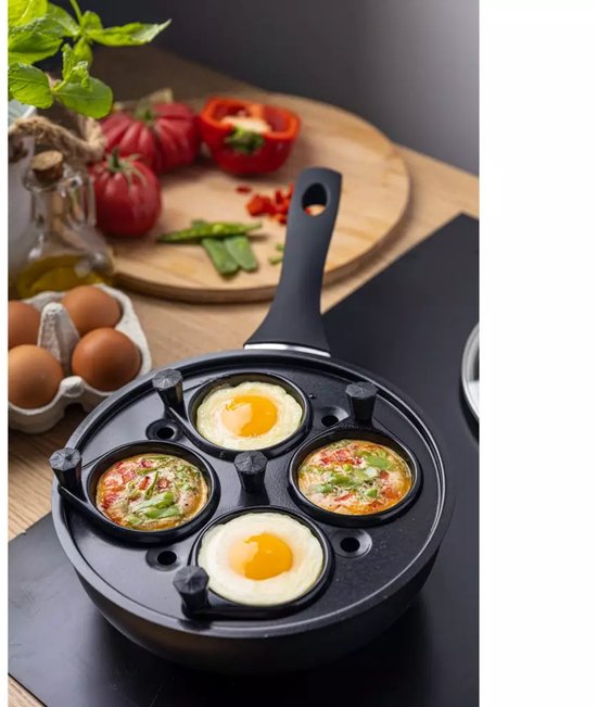 Klausberg KH-1806 - Granieten Pan - 20cm - Deksel - Wkład dla Eieren