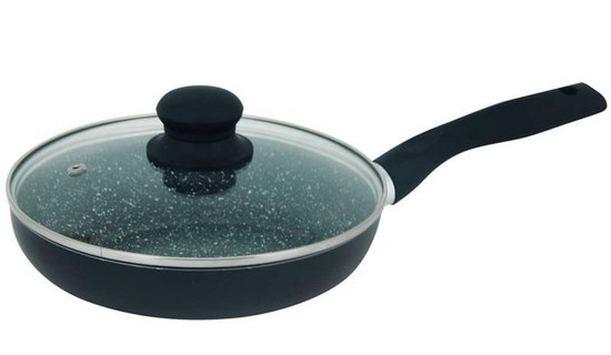 Kinghoff 3959 - Koekenpan met deksel - marmer - 28 cm