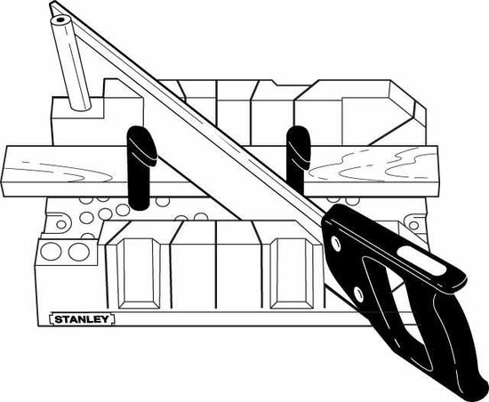 STANLEY Verstekbak Kunststof met Kapzaag L300mm/B130mm/H80mm - 1-20-600