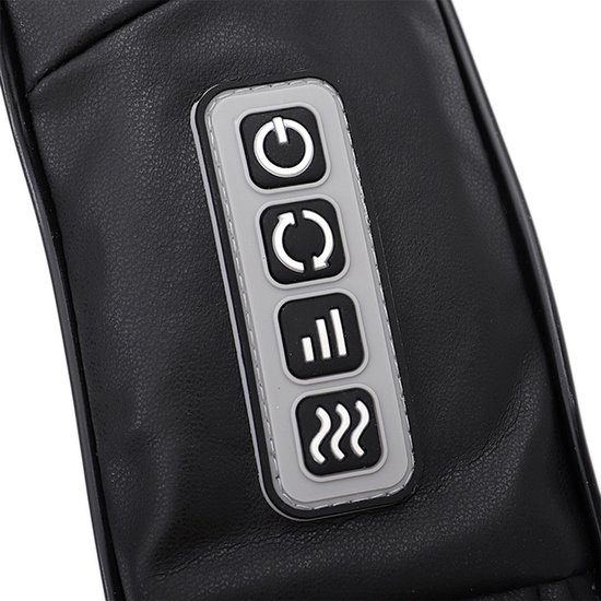 Shiatsu Massagekussen - Elektrisch Apparaat - Nek en Schouder - Warmtefunctie met Infrarood - Zwart