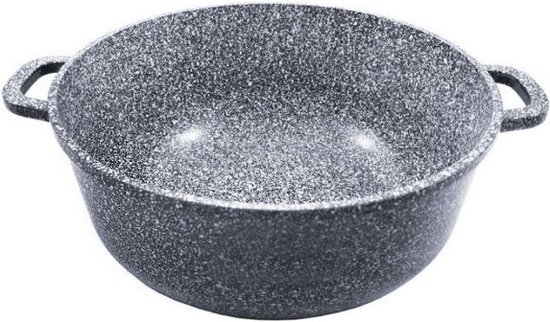 Klausberg 7523 - Kookpan met deksel - marmer grijs - 26 cm - 5.6 liter