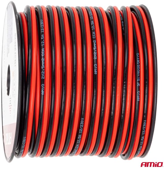 Twee-draads luidsprekerkabel CCA 2x2,5mm2 50m 12,5A