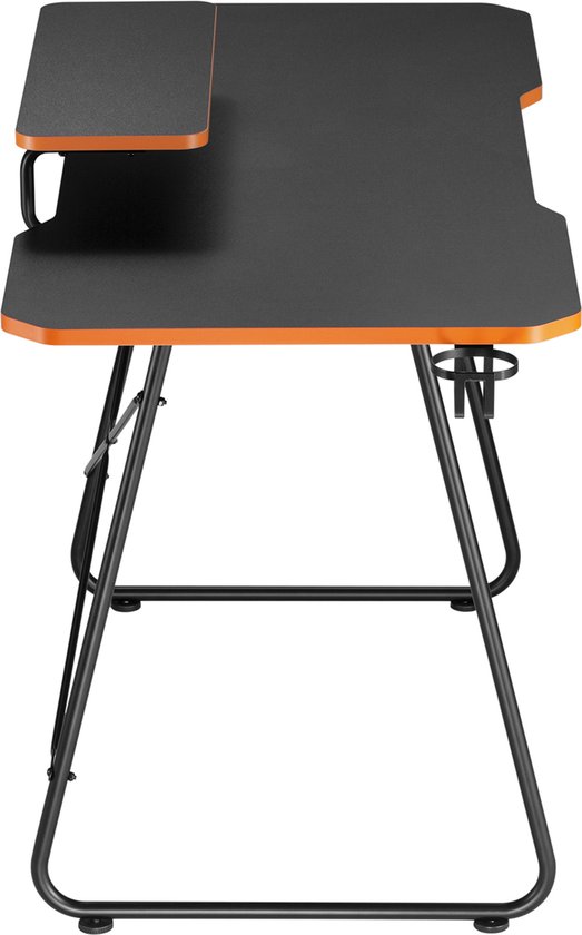 NanoRS - Bureau - Gaming bureau met monitor legbord - max. 50kg, hoogte 850mm, zwart, RS170