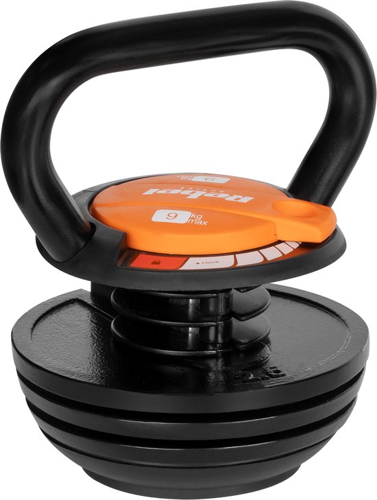 Adjustable Cast Iron Kettlebell 9kg REBEL ACTIVE