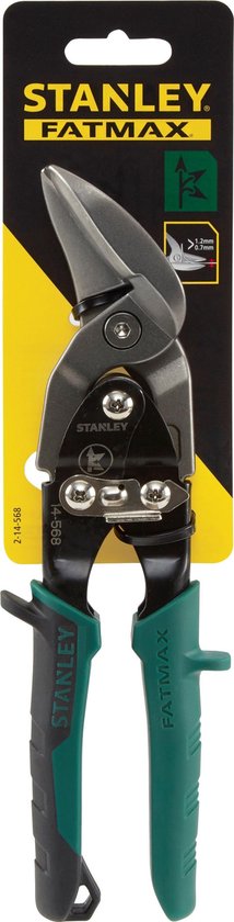 Stanley 2-14-568 Blikschaar zware bekken - Rechts - 250mm - Groen