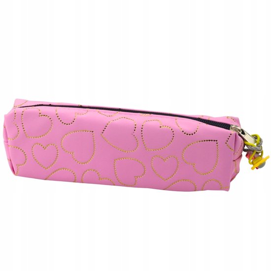 Etui Roze Gouden Hartjes - 20x6,5 cm