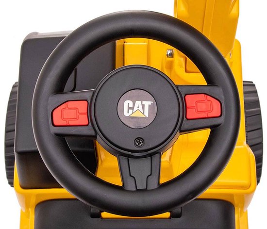MILLY MALLY - Babywipstoel graafmachine met geluid CAT Graafmachine geel