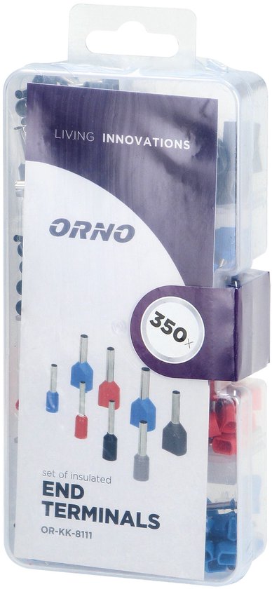 ORNO Geïsoleerde adereindhulzen - Assortimensdoos - 350 Stuks