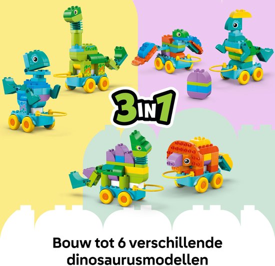 LEGO® DUPLO® Stad 3-in-1 Dinosaurussen op Wielen - 10451