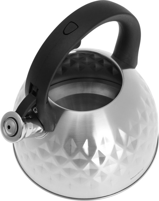 Klausberg 7549 - Traditionele fluitketel - zilver kleurig - 3 liter