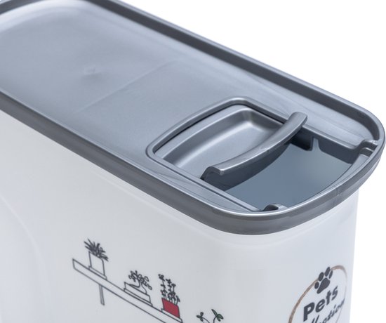 Curver Voedselcontainer Hond - 2L - 1KG - 21x9x20cm - Wit/Grijs