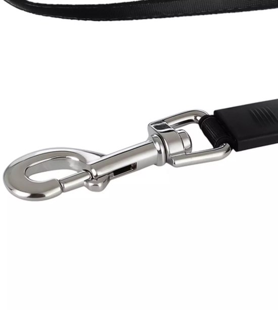 Purlov hondenlijn 5 m met LED‑zaklamp en éénhands rem – nylon band, antislip greep, tot 15 kg