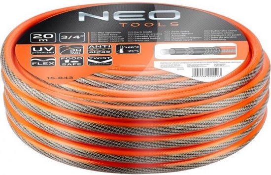 NEO 15-800 TUINSLANG 1/2 X 20 M, 4-LAAGS NEO ECONOMIC