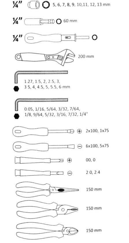 Mega Gereedschapset 144 Delen - Tangen & Sleutels