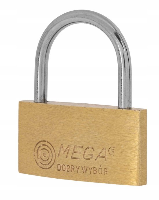 MEGA Messing Hangslot 63mm - Skin Pack - 3 Sleutels