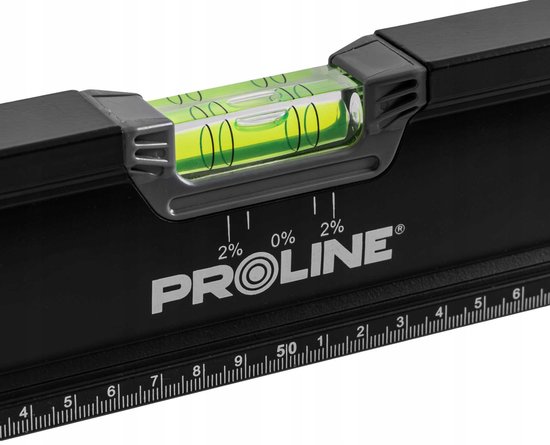 Proline Aluminium Waterpas 200cm - 2 Libellen, Precisie 0,5mm/1m