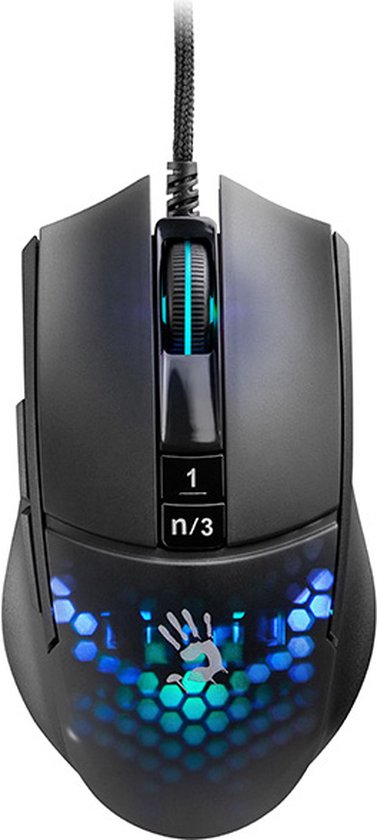 A4tech - Bloody L65 MAX RGB Gaming Muis - USB - Achtergrondverlichting - 9 knoppen