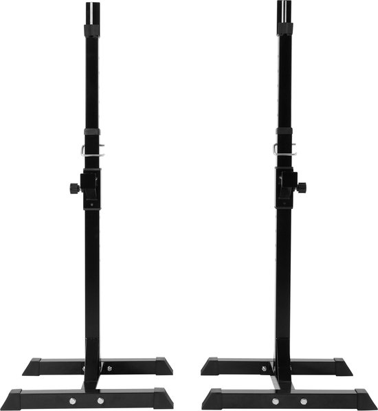 Rebel Active Verstelbare Halterstandaard - Stabiliteit Veiligheid Krachttraining - 105-160 cm - 1 Set van 2 Stuks
