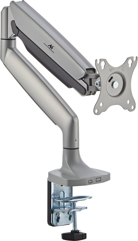Maclean MC-969 - Monitorbeugel - Monitorsteun - dubbele arm - met gasveer - 17"-45" - tot 16 kg - Zilver