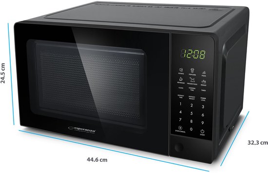 Esperanza EKO009 magnetron Zwart Solo-magnetron Aanrecht 20 l 700 W