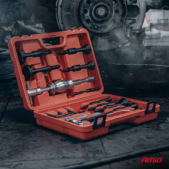 AMiO Slide Hammer Bearing Puller 8-58 mm 16 pcs - Professionele Lager Trekker Set voor Demontage