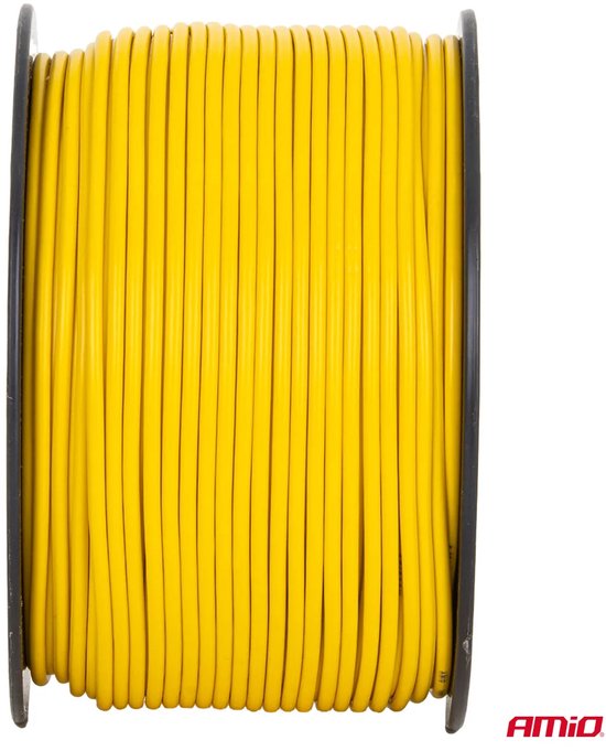 CCA-kabel geel 1x1mm2 100m 5A 12/230V