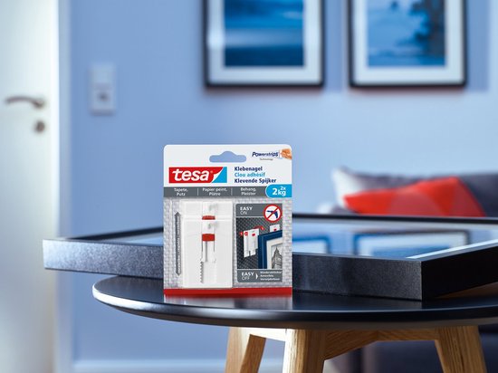 Tesa - Zelfklevende Spijker - Voor Tapijten - 2kg Draagvermogen - Verstelbaar