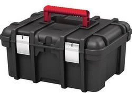Keter Wide Toolbox Gereedschapskoffer - 16 inch - 41,9x32,7x20,5cm - Zwart