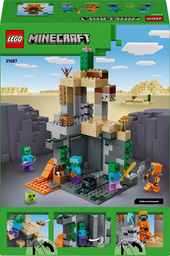 LEGO Minecraft Zombiekerker Speelgoed voor Kinderen en Gamers vanaf 8 Jaar - 21587