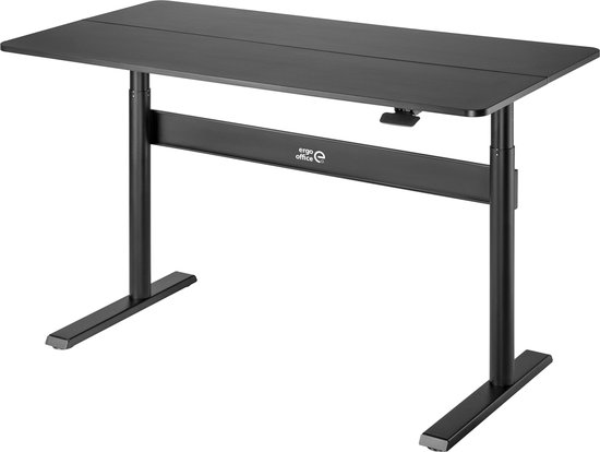 Ergo Office - Bureau - In hoogte verstelbaar ergonomisch bureau 140x68cm - staand en zittend werken, max hoogte 115cm, ER-453