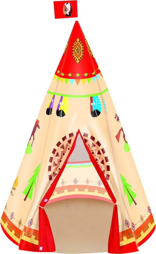 Kinderspeeltent tipi - crème - 105 cm x 160 cm