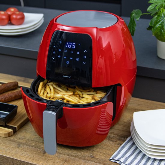 Klausberg KB-7571 - Heteluchtfriteuse - 1800W - 7,7L - Rood
