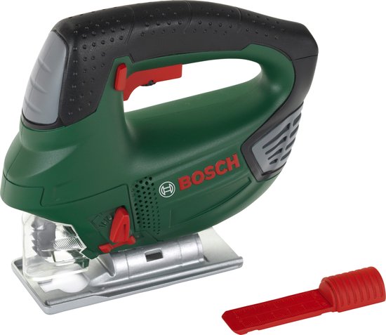Klein Toys Bosch mini II speelgoed decoupeerzaag - 17,9x5x16 cm - incl. realistische geluids- en lichteffecten - groen rood zwart - zaag