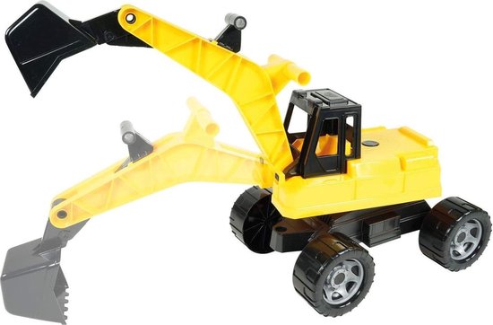 Lena Graafmachine Giga Trucks Junior 70 Cm Zwart/geel