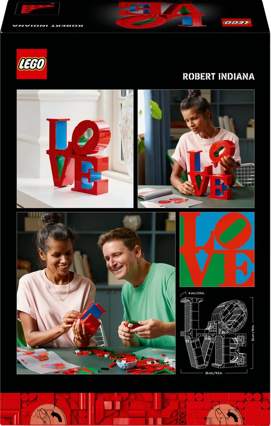 LEGO Art LOVE Woonaccessoire Decoratie Bouwpakket voor Volwassenen, Valentijnscadeau - 31214