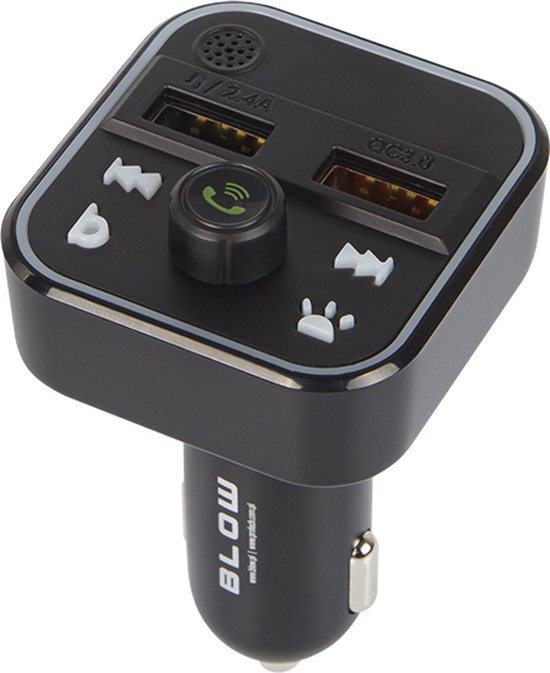 BLOW 74-164# FM transmitter 87,5 - 108 MHz Bluetooth Zwart