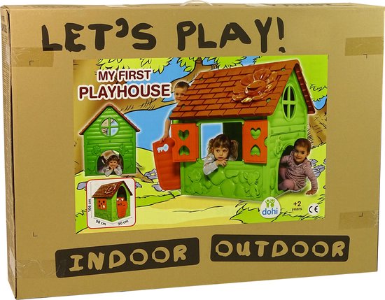 My First Playhouse Speelhuisje voor Buiten en Binnen - Groen - 90 x 98 x 106 cm - Maximale belasting: 25 kg