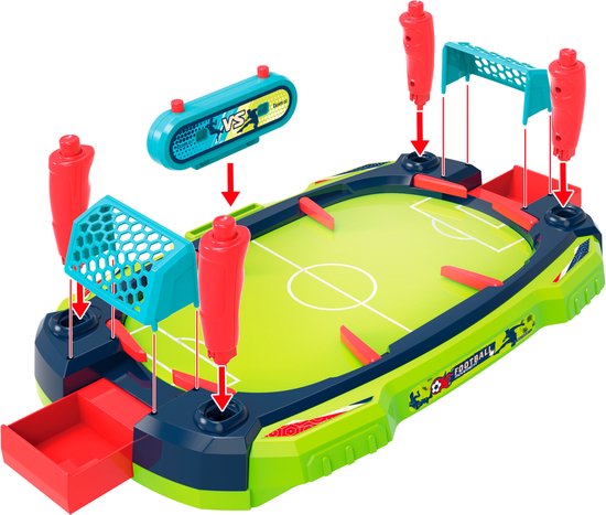 Rebel Toys - Tafelvoetbalspel - Goal Soccer - Handmatige Scoretelling - Geschikt voor Alle Leeftijden