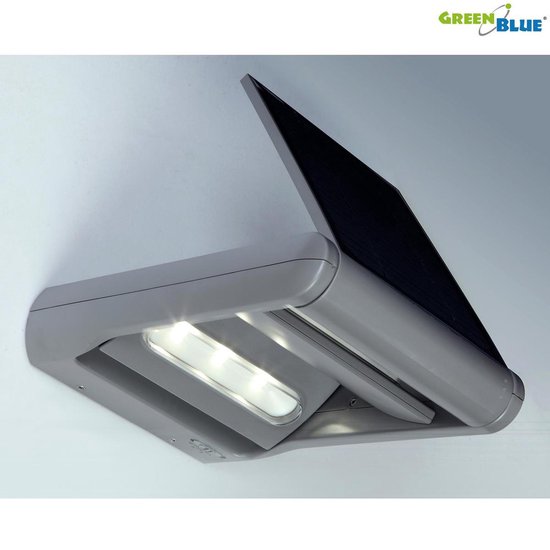 Solar LED wand lamp met schemeringssensor 12W GreenBlue GB131 Waterdicht