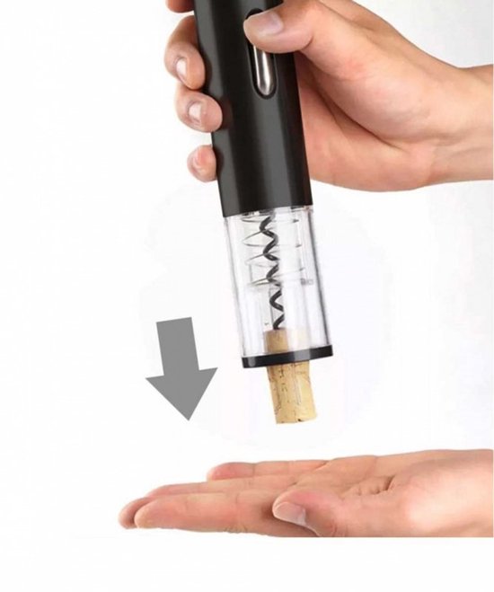 Kinghoff - Elektrische Kurkentrekker - Zwart - USB Oplaadbaar - Ergonomisch