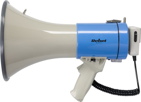 Rebel DH-12 - Megafoon Horn - 25W - Draagbare Geluidsgolf - Sirene