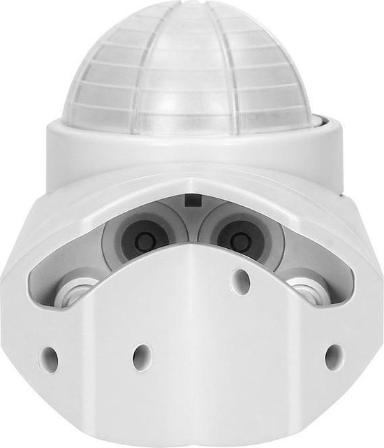 Bewegingsmelder/Schemerschakelaar - Dual Sensor - Bewegingsdetector 240 ° Detectie - Wand en hoekbevestiging - 10 Meter bereik - IP65 - Wit