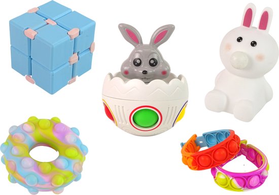 Fidget Toys - 37 stuks - thema pasen - kleurrijk
