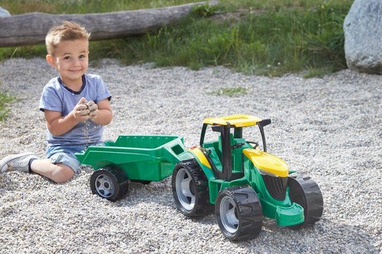 Lena GIGA TRUCKS -  Tractor met Aanhanger - 94 Cm -  Europese topkwaliteit