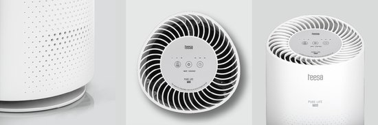 Teesa Luchtreiniger Pure Life P500 – HEPA Filter & Koolstoffilter – Luchtzuiveraar voor Slaapkamer, Woonkamer of Kantoor – Verwijdert Allergenen, Fijnstof, Geuren & Rook – Stil en Efficiënt