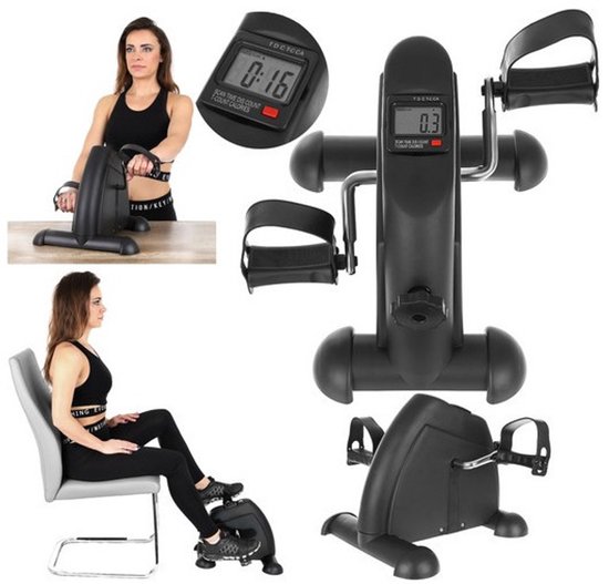 Deskbike | Stoelfiets | Compacte Hometrainer | Bureaufiets| Been- en armtrainer| Pedaaltrainer |Statisch Gym Fietspedaal met verstelbare weerstand