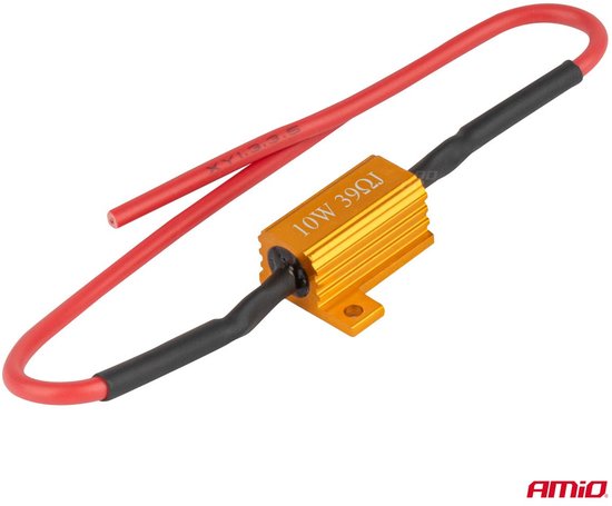 AMIO LED Canbus Weerstand 39 Ohm 10W - Voorkomt CANBUS Foutmeldingen Storing Oplossen