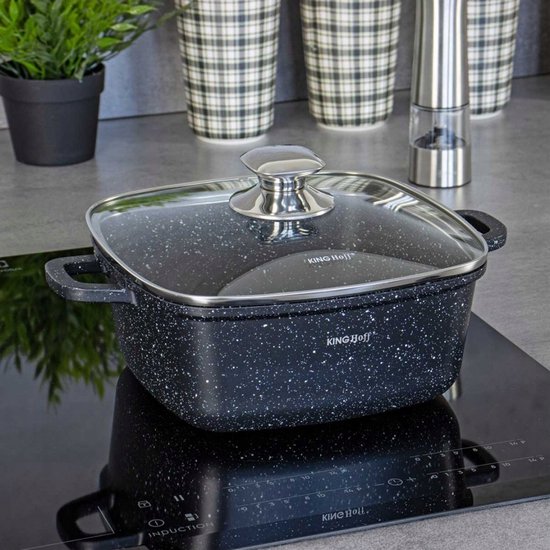 Kinghoff 1602 - Vierkante braadpan - 22 cm - 3.7 liter