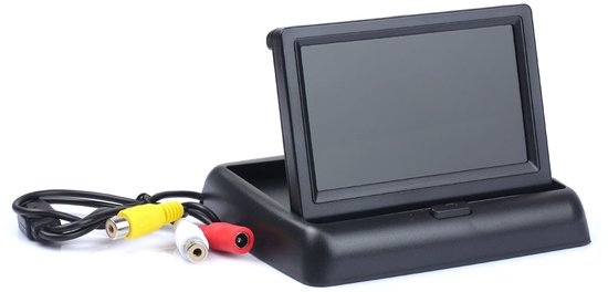 AMiO Parkeerhulpsysteem TFT02 4,3 inch LCD Beeldscherm - CAM310 Camera 4 Zilveren Parkeersensoren 22mm Auto Achteruitrijhulp