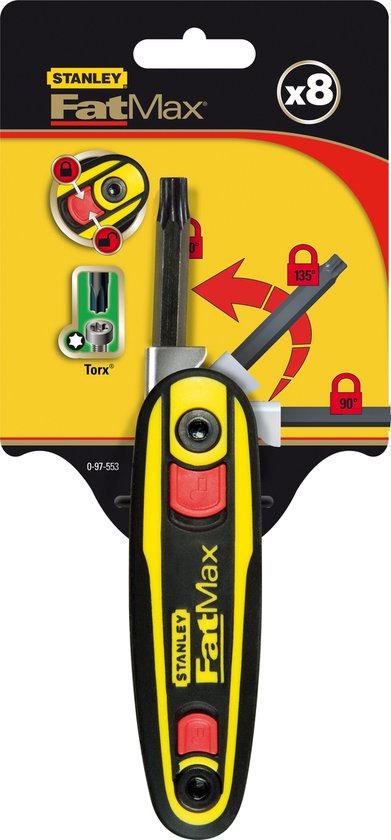 Stanley 0-97-553 FatMax 8-delige Stiftsleutelset - vergrendelbaar - Torx - T9-40